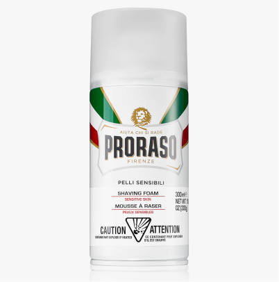 Espuma de afeitar para piel sensible
